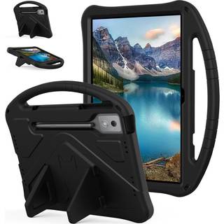 EIDERWOOD Lenovo Idea Tab Pro Tablet Håndværker Cover m. Stå Funktion og Håndtag - Sort