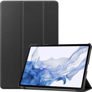 Samsung Galaxy Tab S8 - EIDERWOOD Kunstlæder Trifold Flip Cover - Sort