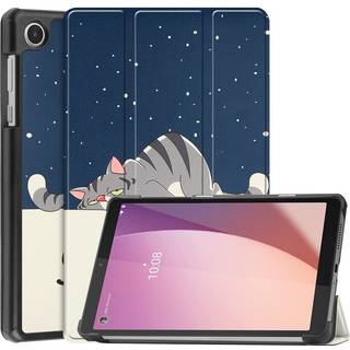 Lenovo Tab M8 (4. Gen.) - EIDERWOOD Tri-Fold Kunstlæder Flip Cover m. Mønster - Kat