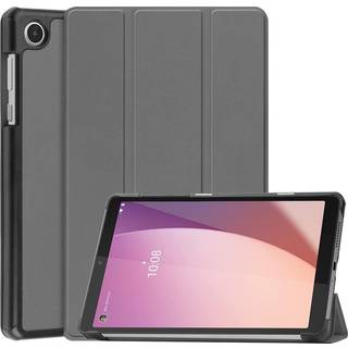 Lenovo Tab M8 (4. Gen.) - EIDERWOOD Tri-Fold Kunstlæder Flip Cover - Grå