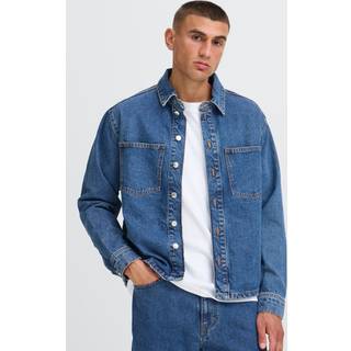Solid William Overshirt Middle Blue Denim