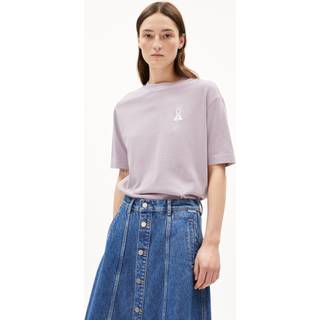 ARMEDANGELS Women's Tarjaa Å Embro T-shirt Damer størrelse S farve lilla