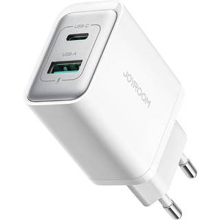 Joyroom Dual iPhone/iPad USB QC3.0 og USB-C PD oplader - 30W - Hvid