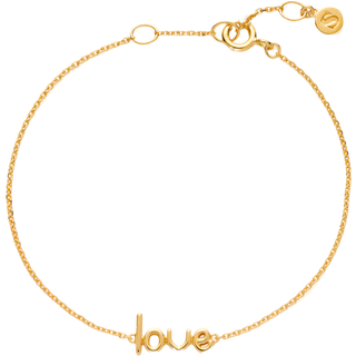 Love Armbånd, Gold Plated, 15-18 cm
