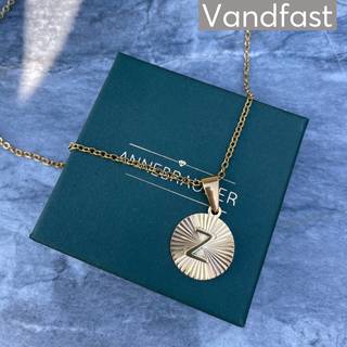 ANNEBRAUNER Sun Burst Letter Halskæde 18K Guldbelagt - Z