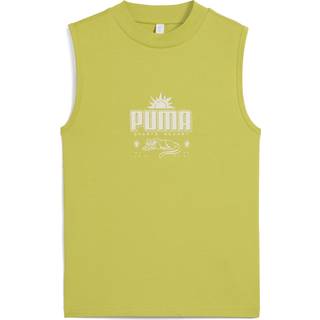 PUMA Palm Resort Graphic Slim Tank Women, Clothing, Sea Kelp, S