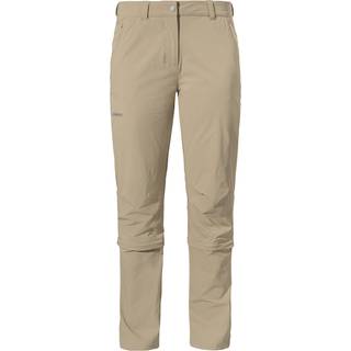 Schöffel Women's Pants Engadin1 Zip Off Zip off-bukser Damer størrelse 44 - Regular farve beige