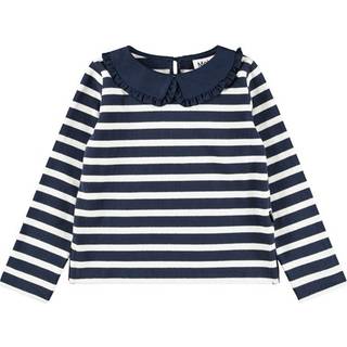Rama Langærmet Bluse, Blue Cream, 116 cm