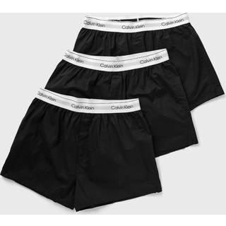 3 Pack Slim Boxers - Icon Cotton Stretch - Black - L