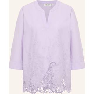 slip-on blouse in lavender structured