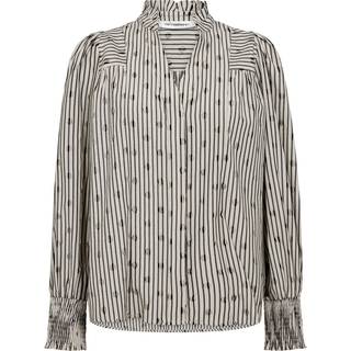 Co'couture Trixiecc Dot V-Shirt Bluse 35871 138-Light Grey (XSMALL)