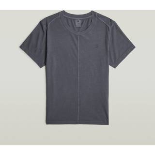 Overdyed Front Seam T-Shirt - Dark blue - Women