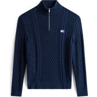 Cable Knit Quarter-Zip Slim Jumper