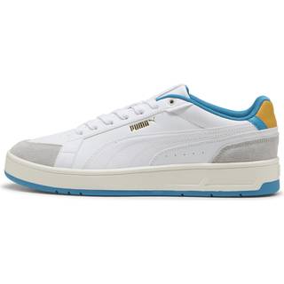 PUMA Court Classico Sport Sneakers Unisex, Shoes, White/Tropical Blue, 42.5 - Tropical Blue - 42.5