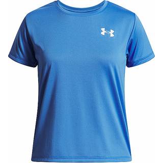 Under Armour Tech™ Girls' Short Sleeve Blue Atlantis / White YXL (160 - 170 cm)