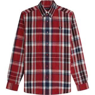 Fred Perry Madras Check Shirt Red