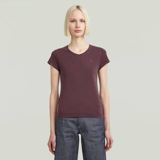 Overdyed Eyben Slim V T-Shirt - Red - Women