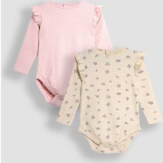 Jojo Maman Bébé Jojo Maman Bébé Blomster & Spot Round Neck Rib Bodies 2 Pakke