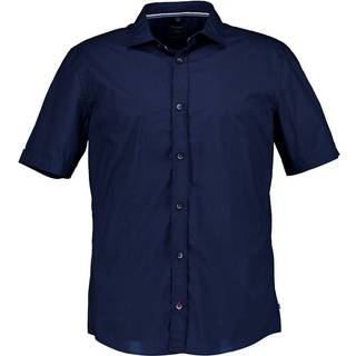 OLYMP Herren Kurzarmhemd blau