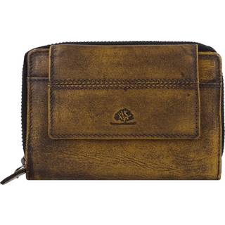 Geldbörse Leder 10x13cm kompaktes Damen-Portemonnaie "Destressed"