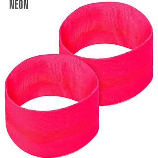 80er Jahre Neonpinkes Schweißarmband 2er Set