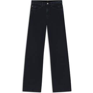 Jeans med vide ben i blå-sort kraftig denim