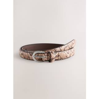 Next Pink Snake Print Skinny PU Belt