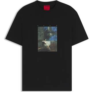 HUGO x apoh T-shirt i bomuldsjersey med ballerinagrafik