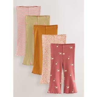Next Autumnal Orange Flared Leggings 5 Pack (3mths-7yrs)