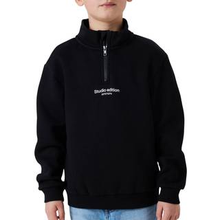 NAME IT Half Zip Sweatshirt Brody Black W. White Print