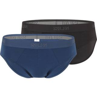 Sloggi 2-pak SLG Base Midi Briefs - Black/Blue - Large