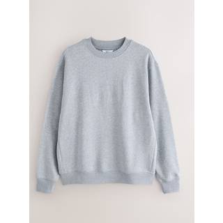 Next Grey Regular Fit Heavyweight Cotton Rich Crew Sweatshirt