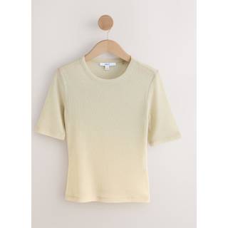 Next Champagne Gold Sparkle Half Sleeve Crew Neck T-shirt