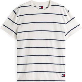 Textured Stripe Crew Neck T-Shirt