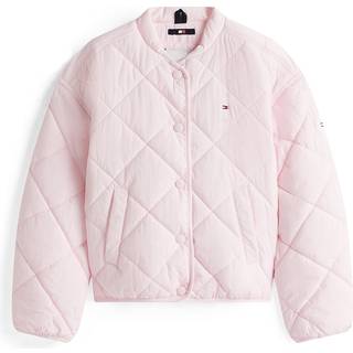 Tommy Hilfiger Tommy Hilfiger Pink Relaxed Flag Embroidery Quilted Jacket
