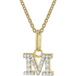 trendor 28266-M Damen-Halskette mit Buchstabe M Anhänger 925 Silber Vergoldet