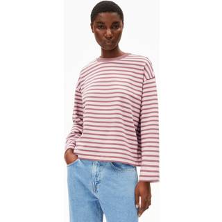 ARMEDANGELS Women's Frankaa  Stripe Sweatere Damer størrelse L farve pink