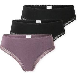 Schiesser 3-pak Modern Cheeky String - Lilac/Black - 44