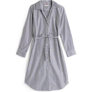 Stripe Poplin Midi Shirt Dress