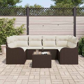 Havesofa Sæt Brun 55 x 55 x 37 cm polyrattan