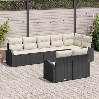 Havesofa Sæt 8 pcs polyrattan