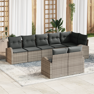 Havesofa Sæt 8 pcs polyrattan