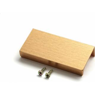 MATOOYA fortykket 1,4 mm kabinetfingertr?k 8 pakke guld skjult skuffetr?k 80 mm/3,15 tommer samlet l?ngde Aluminiumslegering kanttr?k til k?kkend