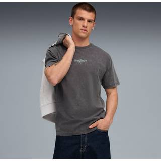 PUMA Graphic Font Play Relaxed Washed Tee Men, Clothing, Dusky Gray, L - Dusky Gray - L