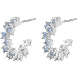 Snö Of Sweden Envy Small Oval Earring Silver/Light Blue Onesize