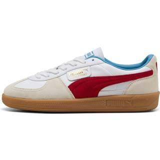 PUMA Palermo Leather Sneakers Unisex, Shoes, White/Red, 41 - Red - 41
