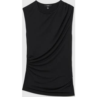 Reiss Reiss Black Dani Stretch-Modal Ruched Vest