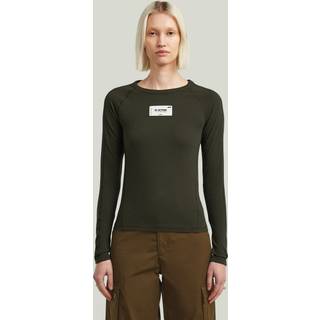 Embro Patch Slim T-Shirt - Grey - Women