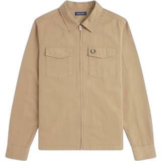 Fred Perry Zip Overshirt Dark Beige
