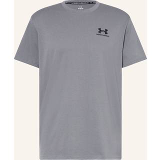 Under Armour Logo Embroidered Heavyweight Men's Short Sleeve Titan Gray / Black S